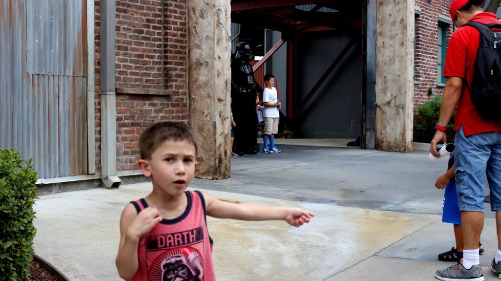 "Where's my lightsaber, I could take him on my own!"